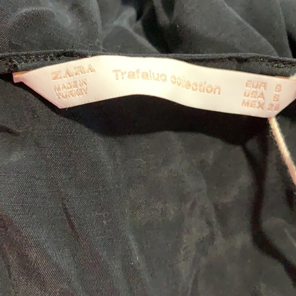 NWT. Zara Black Blouse with Bandana. Size S. - Picture 4 of 6